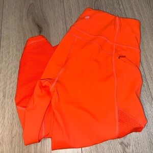 Athleta Bright Orange Athletic Leggings tights